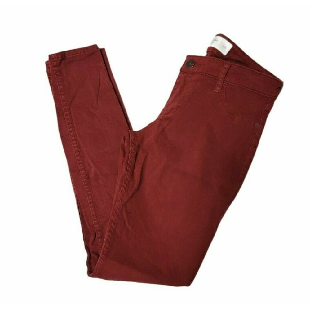 Abercrombie & Fitch Junior Women's Maroon Jegging